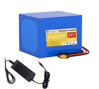 HJGHY 12V 30Ah Lithium Battery for Pulling Net Boat High Current Output 24V 26Ah Water Pump Battery Lithium-Ion Battery Pack with Charger and XT60 Plug,24V,26Ah