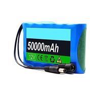 HJGHY 12V 50000Mah Lithium Battery 3S2P Rechargeable Li-ion Battery Built-in BMS with DC 12.6V Charger for Electric Devices Replacement Battery Spare Battery Pack