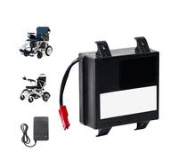 HJGHY 24 Volt Electric Wheelchair Mobility Scooter Battery 24V 12Ah 15Ah 20Ah 25Ah Rechargeable Lithium ion Battery Pack with Charger for 0-600W Motor,Red Anderson,24V 25Ah