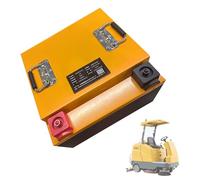 HJGHY 24V 100Ah 200Ah Lithium Batteries for Floor Scrubbers 25.6V Deep Cycle LiFePO4 Battery with Handle 25.6 Volt Replaceable Battery for 2500W-5100W Motor,25.6V100Ah