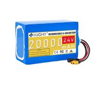 HJGHY 24V 10Ah 12Ah 15Ah 20Ah 25Ah 30Ah Rechargeable Nest Boat Lithium Battery Pack 25.2V Net Boat Large Capacity Remote Control Boat Replacement Battery with DC and XT60 Plug,24V 20Ah