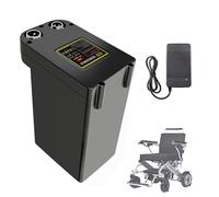 HJGHY 24V 15Ah, 24 Volt Electric Mobility Scooter Battery 24V 8Ah 6Ah 10Ah 12Ah 15Ah Electric Wheelchair Lithium Battery Replacement with Charger for 50W-400W Motor