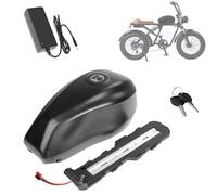 HJGHY 48V 52V Lithium Battery Pack 15Ah 18Ah 20Ah 25Ah 28Ah 35Ah Down Tube Battery for 700W-1700W Motor Fuel Tank Batteries with Charger and Safety Lock,Plug2 52V28Ah