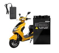 HJGHY 48V 60V 72V 40Ah 50Ah 60Ah 75Ah 80Ah Electric Motorcycle Battery 48 Volt 60 Volt 72 Volt Motorcycle Tricycle Lithium Battery with Charger for 7000W Motor,48V,75Ah