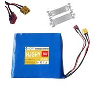 HJGHY 60V 2.2Ah Hoverboard Lithium Battery | 60V 2.2Ah Scooter Lithium Battery 60 Volt Self-Balancing Boards Battery with BMS Protection Board for Twist Car Motor