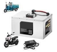 HJGHY ,60V 52Ah, 60V 72V 48V 40Ah 52Ah 68Ah Electric Motorcycle Lithium Battery 60 Volt Large Capacity Lithium Batteries Replacement with Charger for Moped Tricycle Scooter Motor