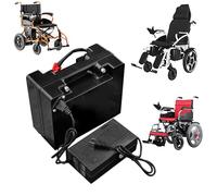 HJGHY Electric Wheelchair Battery 24 Volt 25AH 30AH 35AH 40AH 45AH 50AH Lithium Battery for 600W-1200W Electric Wheelchair Motor,24V40Ah