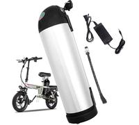 HJGHY W,24V 10Ah, 24 Volt Water Bottle Shape Ebike Lithium Battery 24V 10Ah 12Ah 15Ah 8Ah Electric Bike Kettle Shape Li-ion Battery with Charger for 0-400W Folding Bike Motor