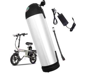 HJGHY W,24V 10Ah, 24 Volt Water Bottle Shape Ebike Lithium Battery 24V 10Ah 12Ah 15Ah 8Ah Electric Bike Kettle Shape Li-ion Battery with Charger for 0-400W Folding Bike Motor