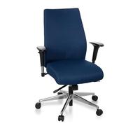 hjh OFFICE Executive Chair office chair swivel chair PRO-TEC 250 fabric high backrest lockable synchro mechanism armrests with softpads height adjustable adjustable seat depth darkblue