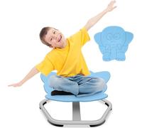 Hjh Sensory Swivel Chair - 360° Spinning Balance Seat for Autism Training, Body Coordination Science Kids Toys in Blue
