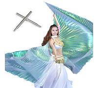 HJHIWE Belly Dance Wings with Telescopic Stick, Egyptian Egypt Belly Dance Angel Isis Wings Butterfly Wings Performances Dance Costumes Prop