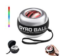 HJHJHL Challenging Gyro Ball Wrist Exerciser-Torque Ball Wrist Exerciser with Metal Shell, Auto-Start Gyroball Gyroscope for Strengthening Arms, Fingers & Wrist, 6-Level Color-Shifting