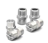 HJHLYJQBF 40°/45°/65°/80°/95°/110° Male stainless steel pressure scrubber nozzle cleaner nozzle replacement 1/8, 1/4 flat fan nozzles provide flat fan spray pattern（5 pieces）