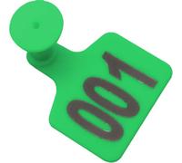 HJHLYJQBF Cattle Ear Tags 100 Pcs 1-500 Numbered Livestock Ear Tag Marker Livestock Ear Tags Animal Ear Tags Sheep 5cm*4cm(1.97 * 1.57in) Green 101-200