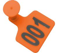HJHLYJQBF Cattle Ear Tags 100 Pcs 1-500 Numbered Livestock Ear Tag Marker Livestock Ear Tags Animal Ear Tags Sheep 5cm*4cm(1.97 * 1.57in) Orange 201-300