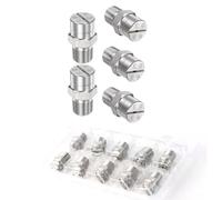 HJHLYJQBF Flat fan nozzle tip, 1/8, 1/4BSPT male line, 65/80/95/110 degree nozzle, 304 stainless steel fan nozzle（5 pieces） 1/8 External thread 9.5mm (bore diameter 2.8mm) 95°