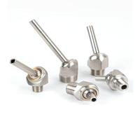 HJHLYJQBF Inclined High-Pressure Cooling Nozzle * 10PCS. 1/8,1/4.3/8,1/2,M5,M10,M12,M16 PT X 10-200mm bolt bolt type 304 stainless steel coolant nozzle M5*1.0 Tube length 150mm(5.91in)