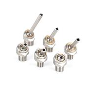 HJHLYJQBF Inclined High-Pressure Cooling Nozzle * 10PCS. adjustable 304 stainless steel cooling nozzle, suitable for high-pressure cooling of CNC machine tools M10*1.0 Tube length 25mm(0.98in)