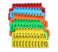 HJHLYJQBF Livestock identification Numbered Ear tags for Goats Pigs Hogs Cows Cattle Calf Farm Blue Tags PE Cattle Ear Tags Pack of 100 (001 to 1000) Mixed color 401-500