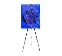 HJHLYJQBF Outdoor billboard display stand, painting canvas easel, portable easel stand, metal tabletop stand. Suitable for KT board wood board silver 1pc