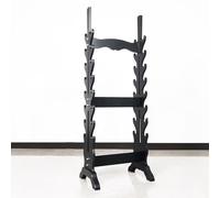 HJHUUA Double-sided Multi-layer Sword Holder,Floor-standing Sword Display Rack,Wooden Sword Holder Decorative Sword Stands For Katana,Bokken,Samurai Sword,Tai Chi Sword