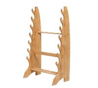 HJHUUA Handmade Wood Racks,Vertical Weapon Stands,Floor Standing,Large Capacity Display Rack,Wooden Katana Sword Holder