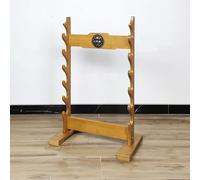 HJHUUA Multilayer Floor Standing Sword Stand,Display Sword Rack,Wood Sword Holder Floor Stand,Large Sword Display Stand For Katana Samurai,Classic Wooden Sword Mount Weapon Stands