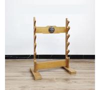 HJHUUA Multilayer Floor Standing Sword Stand,Display Sword Rack,Wood Sword Holder Floor Stand,Large Sword Display Stand For Katana Samurai,Classic Wooden Sword Mount Weapon Stands