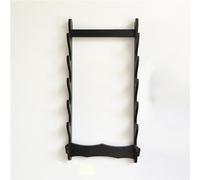 HJHUUA Wall Mount Sword Rack,Black High Density Board Display Hanger Holder,Wall Weapon Rack Flute Rack,for Katana Wakizashi Tanto Support All Swords