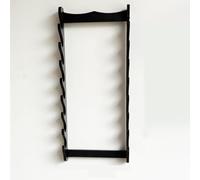 HJHUUA Wall Mount Sword Rack,Black High Density Board Display Hanger Holder,Wall Weapon Rack Flute Rack,for Katana Wakizashi Tanto Support All Swords