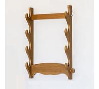 HJHUUA Wall Mount Sword Rack Display Hanger Holder,Sword Stand Wood Sword Holde,Wall Hanging Sword Display Rack,for Katana Wakizashi Tanto Support All Swords