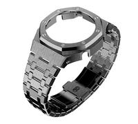 HJHYUL 44mm All Stainless Steel Watch Bezel & Band Set for GA2100/GA2110/GAB2100 - Replacement Accessories for Men’s Casio Watches, Grey Metal Set, One Size