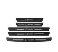 HJIAMIN 5pcs Car Door Sill Protector Strips for Mazda 2 3 6 CX-3 CX-30 CX-5 CX-50 CX-60 CX-7 CX-8 CX-9 MX-5 MX-30, Carbon Fiber Threshold Protective Film Door Sill Trim Welcome Pedal Car Accessories