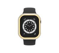 HJINVIGOUR Compatible with Apple Watch Series 10 Bling Cover Sparkling Rhinestone Diamond Jewelry Case Bezel for Men Women (Gold, S10 46mm)