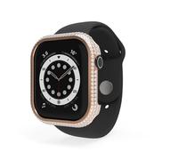 HJINVIGOUR Compatible with Apple Watch Series 10 Bling Cover Sparkling Rhinestone Diamond Jewelry Case Bezel for Men Women (Rose Gold, S10 42mm)