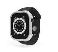 HJINVIGOUR Compatible with Apple Watch Series 10 Bling Cover Sparkling Rhinestone Diamond Jewelry Case Bezel for Men Women (Silver, S10 42mm)