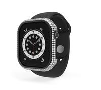 HJINVIGOUR Compatible with Apple Watch Series 10 Bling Cover Sparkling Rhinestone Diamond Jewelry Case Bezel for Men Women (Black Platinum, S10 42mm)