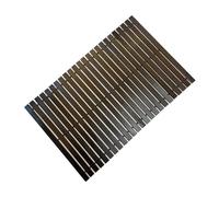HJJKKH Bath Mat, Wooden Bathroom Mat Rayon Derived from Bamboo 23.6"x15.7", Rollable Non-Slip Floor Mat, Wooden Shower Mat for Bathroom, Bathtub, Spa, Sauna, Hot Tub & Outdoor Use - Black