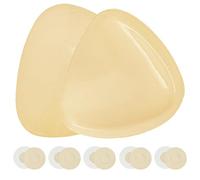 HJJMN 1 Pair Sticky Bra Pads Inserts, Soft Triangle Silicone Bra Pads, Comfortable Boost Cups Bra Pads, Push Up Pads with 5 Pair Disposable Breast Patches, Double-Sided Adhesive Bra for Women Girls
