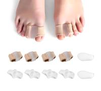 HJJMN 10Pcs Bunion Toe Separators Set, Gel Bunion Protector Shield, Flexible Soft Big Toe Spacers, Elasticity Hammer Toe Straightener, Gel Bunion Corrector for Calluses Blisters Corns