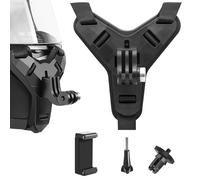 HJJMN Motorcycle Helmet Chin Mount Holder - Camera Helmet Strap Holder Non-Slip Silicone, Action Camera Accessories for Most Action Cameras and Mobile Phones