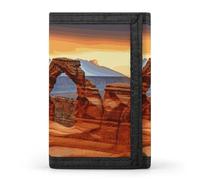 HJKBCV Arches National Park Trifold Wallet Credit Card Purse Portable Outdoor Sports Wallets Pocket Coin Wallet with Id Window for Men Women, style, One Size
