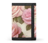 HJKBCV Beauty Roses Trifold Wallet Credit Card Purse Portable Outdoor Sports Wallets Pocket Coin Wallet with Id Window for Men Women, style, One Size