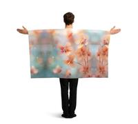 HJKBCV Capture the Moment Flag Cape with Sleeves for Adults, Wearable Flag Cloak Lightweight Body Flag Cloak Outfits Costume Accessories for Party Favors Celebrations