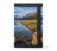 HJKBCV Glacier National Park Trifold Wallet Credit Card Purse Portable Outdoor Sports Wallets Pocket Coin Wallet with Id Window for Men Women, style, One Size