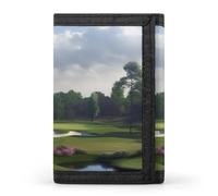 HJKBCV Golf Course Trifold Wallet Credit Card Purse Portable Outdoor Sports Wallets Pocket Coin Wallet with Id Window for Men Women, style, One Size