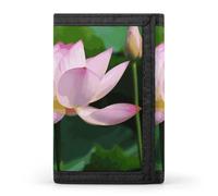 HJKBCV Lotus Trifold Wallet Credit Card Purse Portable Outdoor Sports Wallets Pocket Coin Wallet with Id Window for Men Women, style, One Size