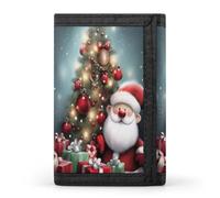 HJKBCV Merry Christmas Trifold Wallet Credit Card Purse Portable Outdoor Sports Wallets Pocket Coin Wallet with Id Window for Men Women, style, One Size