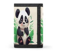 HJKBCV Panda Star Trifold Wallet Credit Card Purse Portable Outdoor Sports Wallets Pocket Coin Wallet with Id Window for Men Women, style, One Size